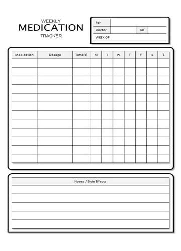 Medication Tracker Logbook with Index