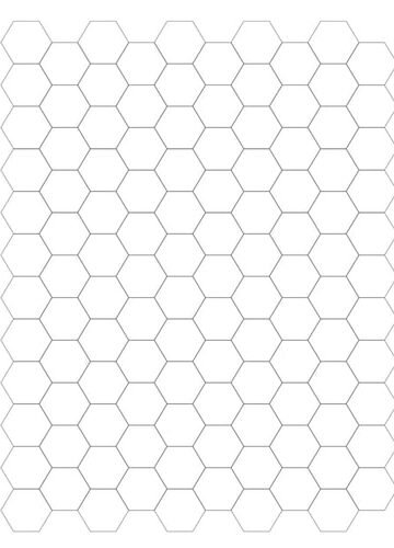 Hexagon Paper Large Notebook with Index