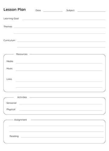 Lesson Plan Notebook with Index