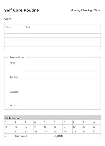 Self-Care Logbook with Index